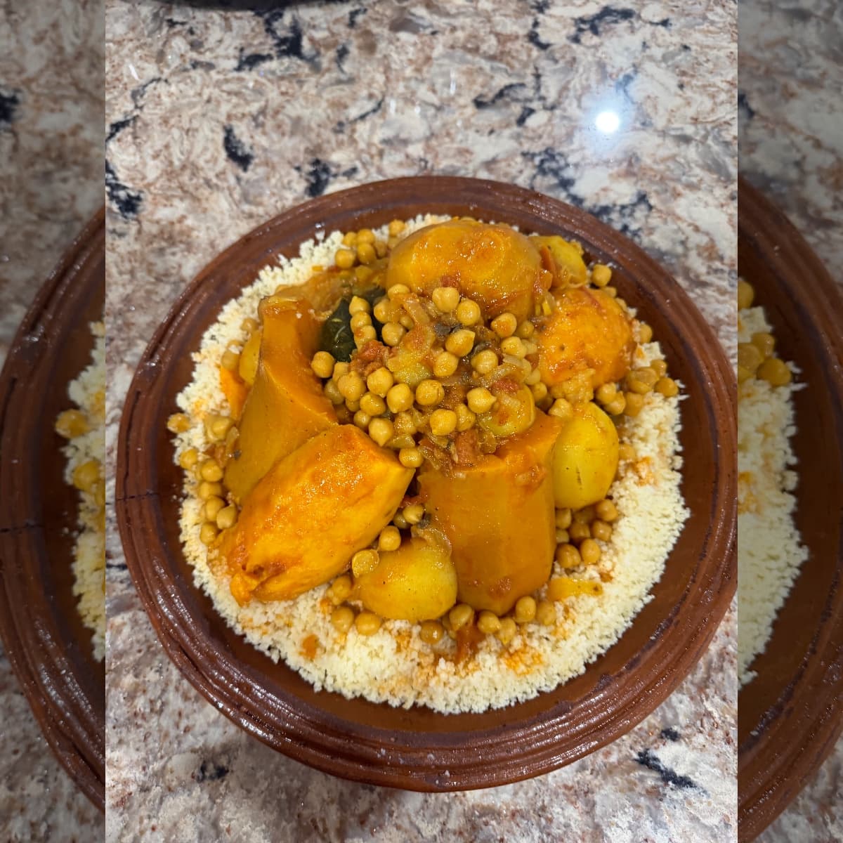 Traditional Moroccan Couscous with Chicken  photo