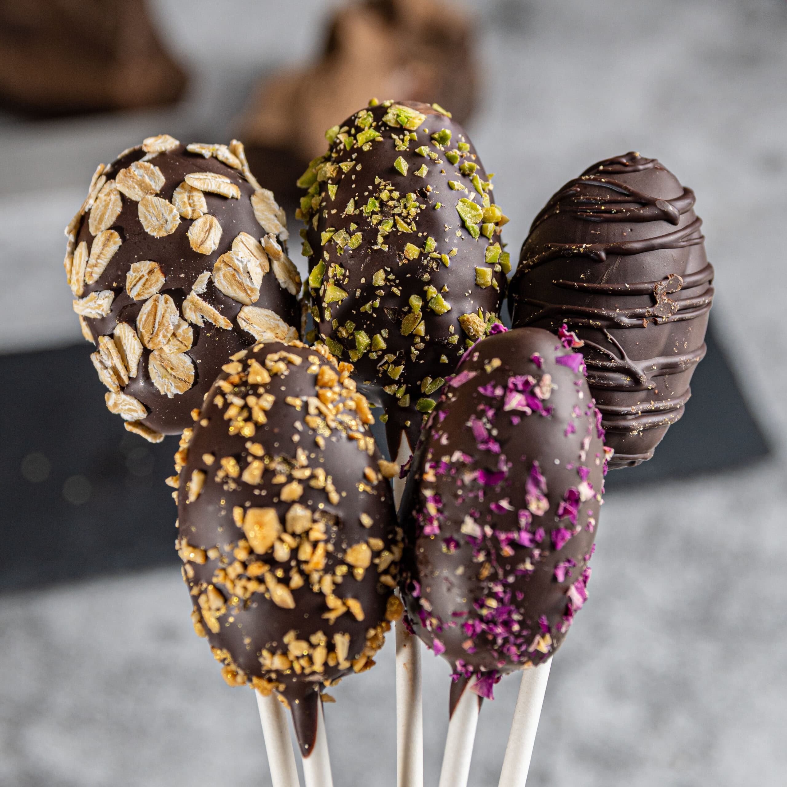 Chocolate Dipped Date Pops - 3