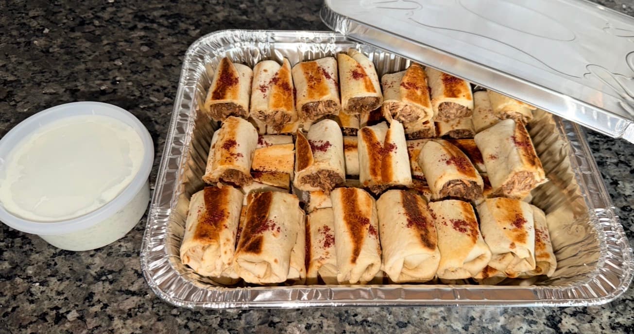 Sumac Chicken Shawarma (Musakhan Tortilla Roll) - 2