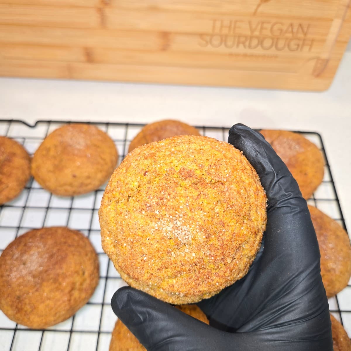(6 pack) Vegan Pumpkin Snickerdoodle Cookies photo
