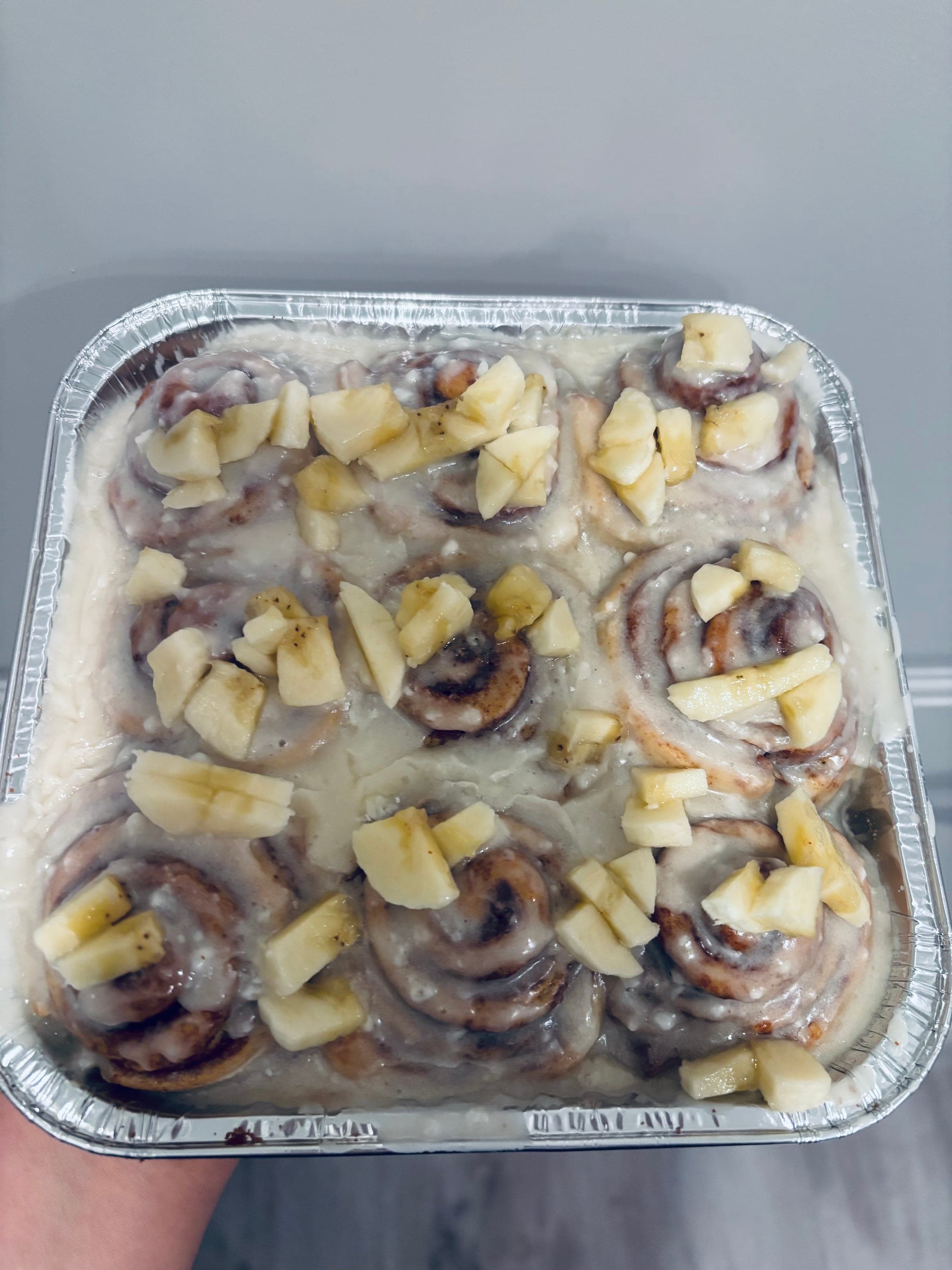 Banana bread cinnamon rolls