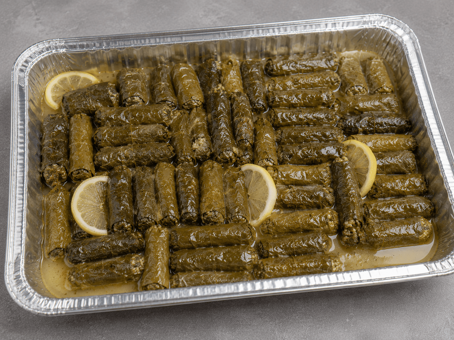 Homemade Stuffed Grape Leaves (Warak Enab) with Ground Beef