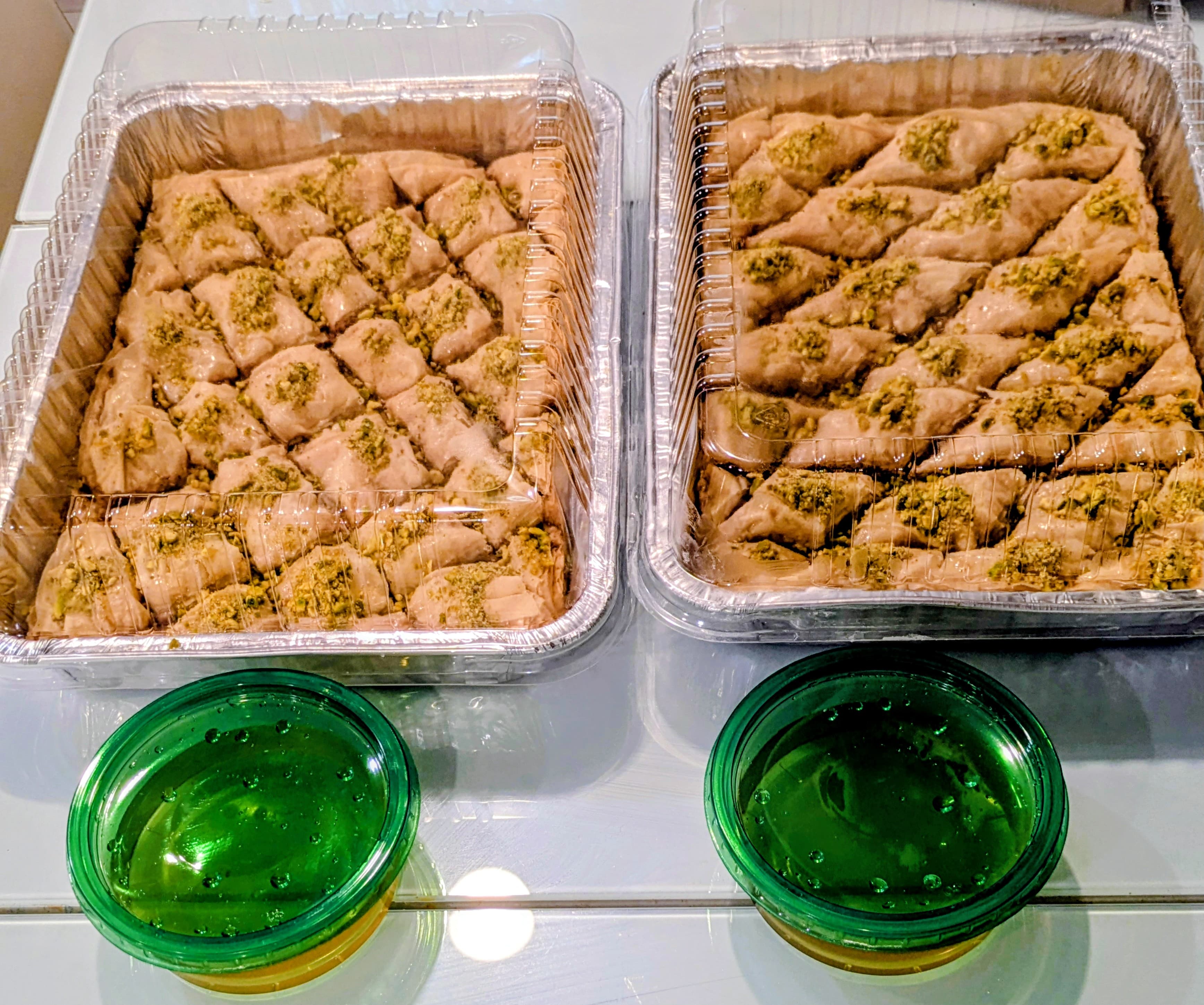 1/2 tray Baklava - pistachio filling - 2