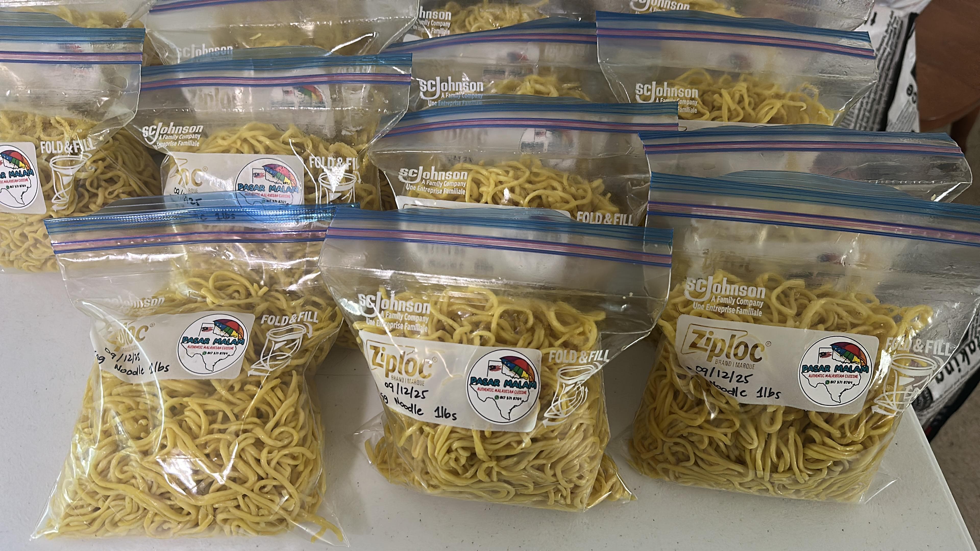 Homemade raw egg noodles