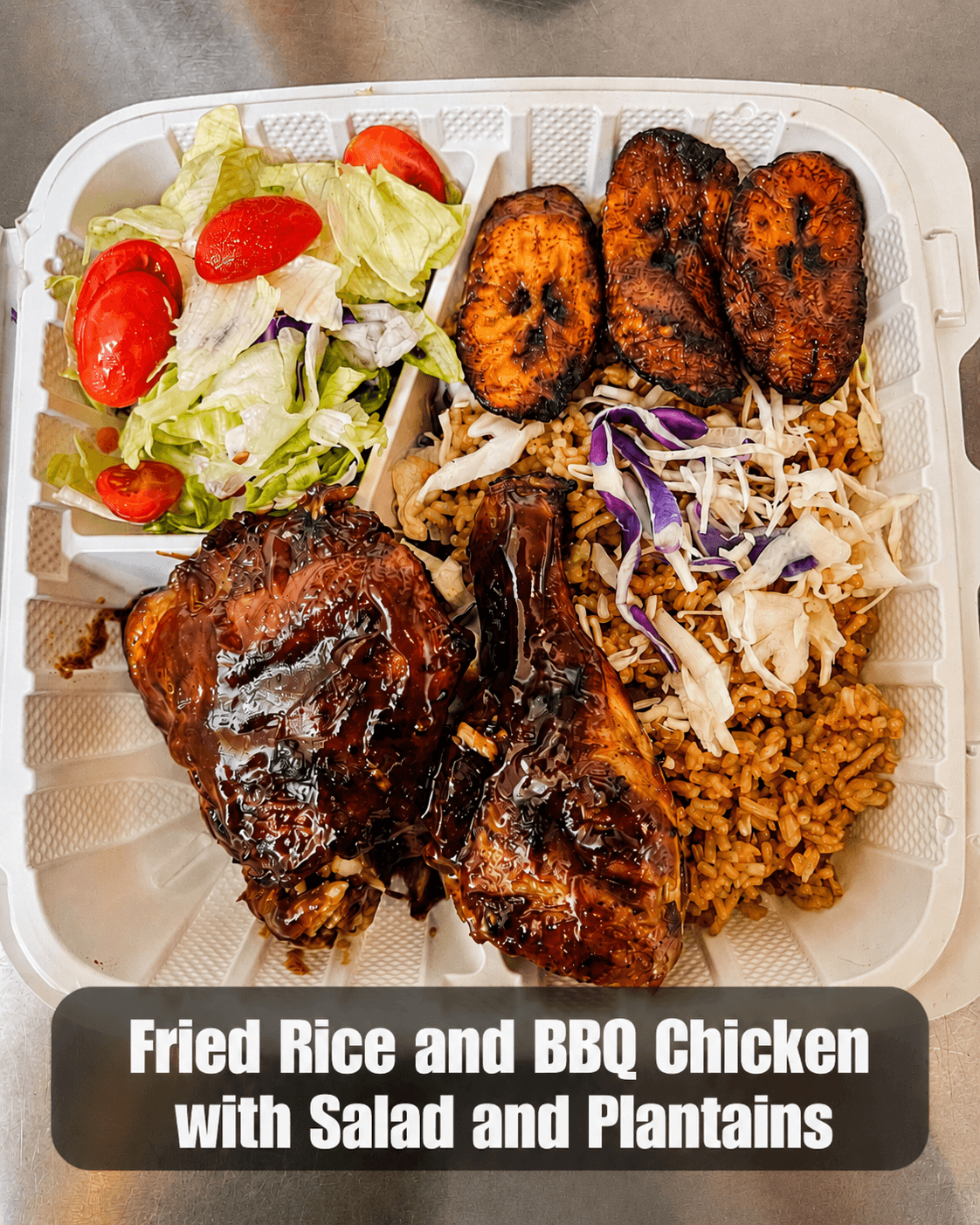 BbQ Chicken With Guyanese Fries Rice