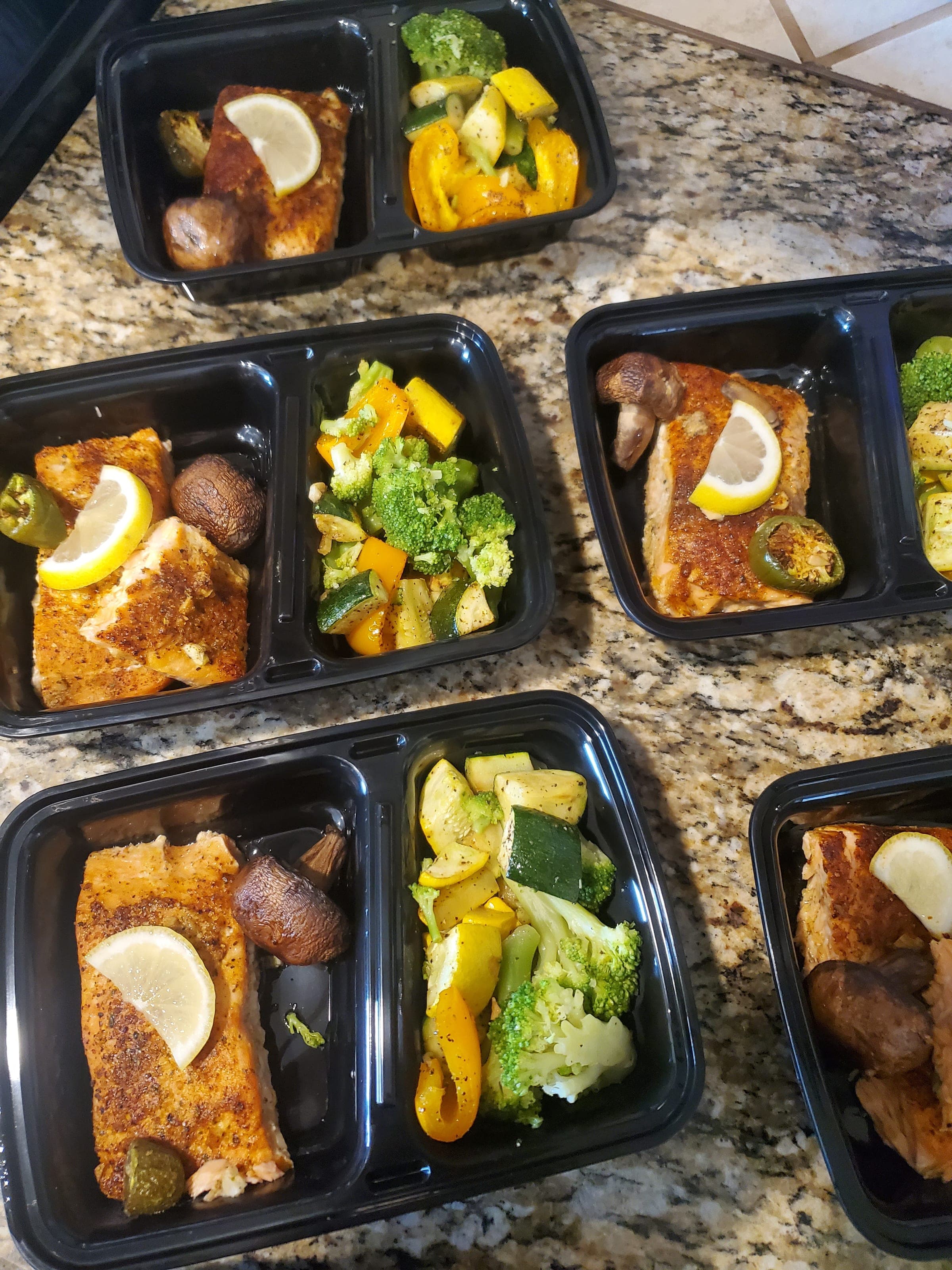 Salmon and roasted veggies  photo
