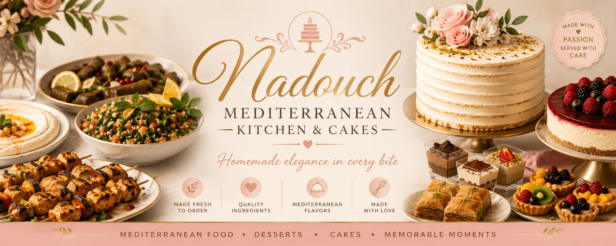 Nadouch Mediterranean Kitchen & Cakes banner